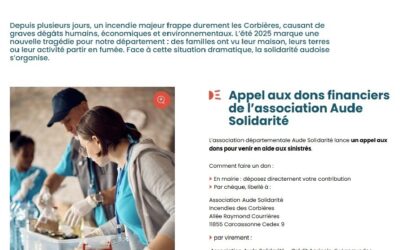 Incendies dans l’Aude 2025 : comment participer aux initiatives de solidarité